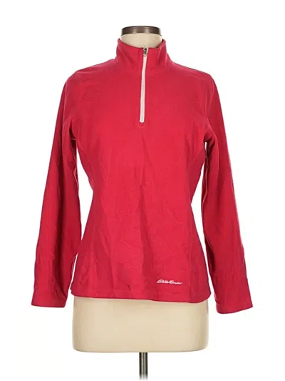 Pre-owned Eddie Bauer Fleece Jacket In Red