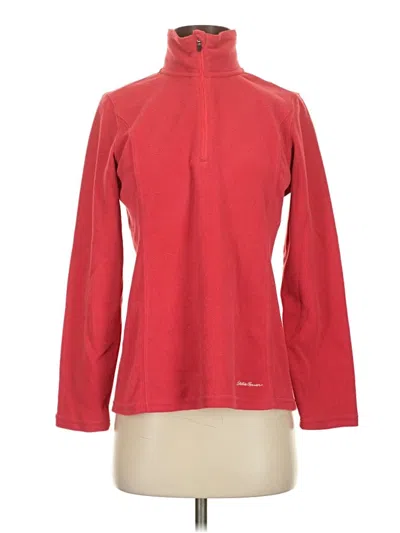 Pre-owned Eddie Bauer Fleece Jacket In Red