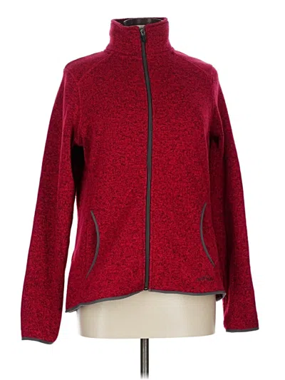 Pre-owned Eddie Bauer Fleece Jacket In Red