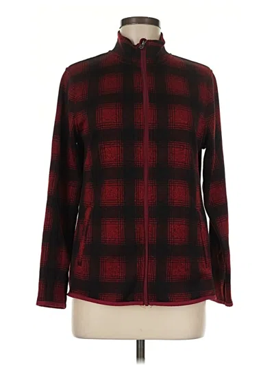Pre-owned Eddie Bauer Fleece Jacket In Red