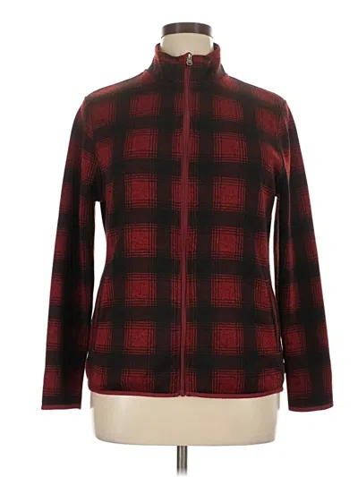 Pre-owned Eddie Bauer Fleece Jacket In Red