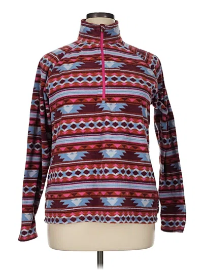 Pre-owned Eddie Bauer Fleece Jacket In Red