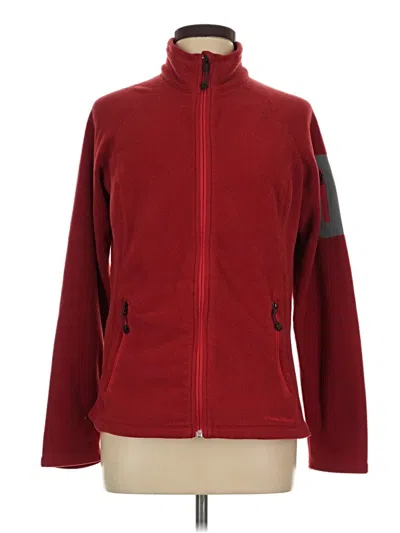 Pre-owned Eddie Bauer Fleece Jacket In Red