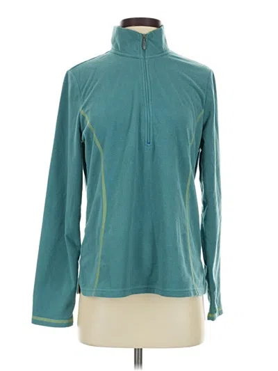 Pre-owned Eddie Bauer Fleece Jacket In Teal