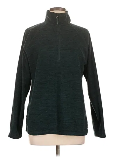Pre-owned Eddie Bauer Fleece Jacket In Teal