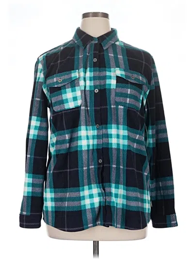 Pre-owned Eddie Bauer Fleece Jacket In Teal