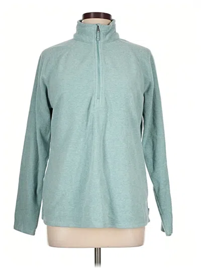 Pre-owned Eddie Bauer Fleece Jacket In Teal