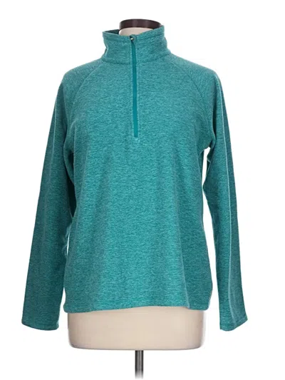 Pre-owned Eddie Bauer Fleece Jacket In Teal