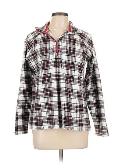 Pre-owned Eddie Bauer Fleece Jacket In White