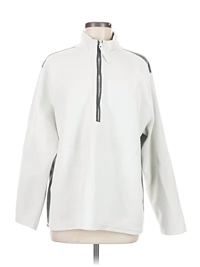 Pre-owned Eddie Bauer Fleece Jacket In White