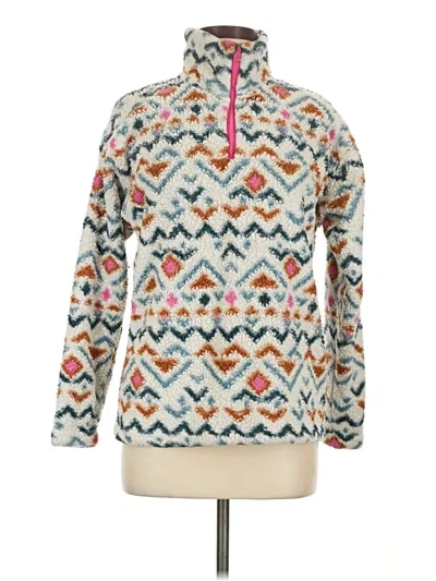 Pre-owned Eddie Bauer Fleece Jacket In White