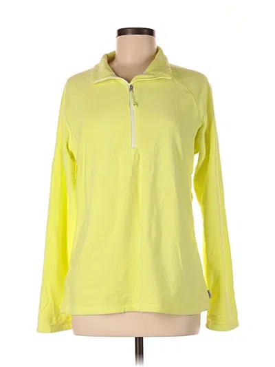 Pre-owned Eddie Bauer Fleece Jacket In Yellow