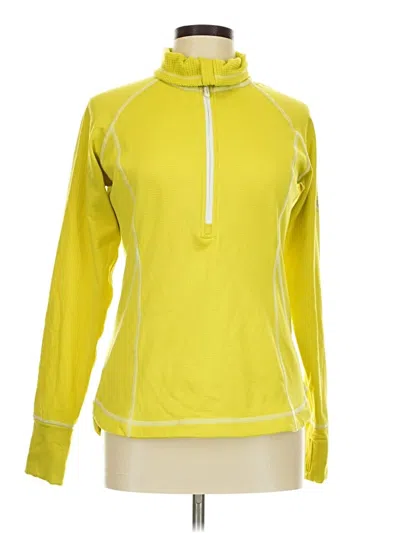 Pre-owned Eddie Bauer Fleece Jacket In Yellow