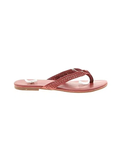 Pre-owned Eddie Bauer Flip Flops In Burgundy