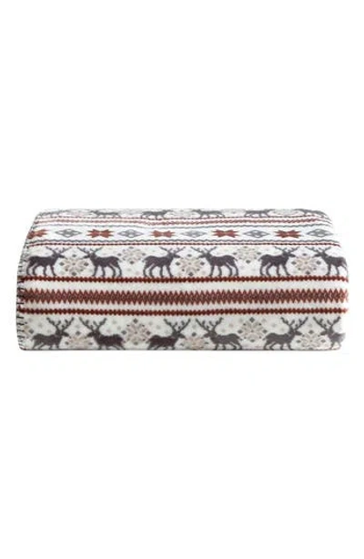 Eddie Bauer Flying Fish Reversible Flannel Blanket In Multi