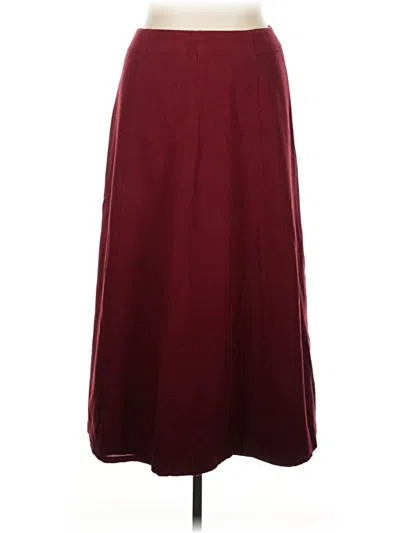 Pre-owned Eddie Bauer Formal Skirt In Burgundy