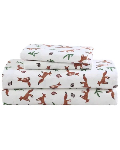 EDDIE BAUER EDDIE BAUER FOX TRAIL 100% COTTON FLANNEL SHEET SET