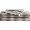Eddie Bauer Harrison Houndstooth Cotton Percale Sheet Set In Brown