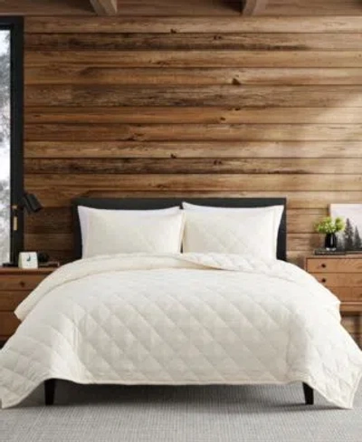 Eddie Bauer Hendricks Washed Microfiber Quilt Sets In White