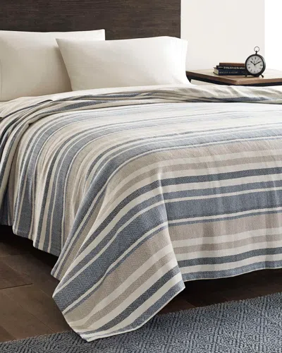 EDDIE BAUER DNU EDDIE BAUER HERRINGBONE STRIPE BLANKET