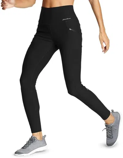 Eddie Bauer High Compression Upf 50+ Trail Tight Leggings In Black