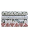 Eddie Bauer Holiday Cotton Flannel Sheet Set In Jolly Trees