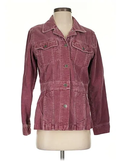 Pre-owned Eddie Bauer Jacket In Burgundy