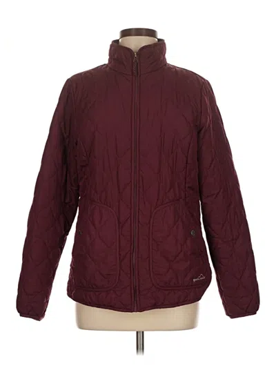 Pre-owned Eddie Bauer Jacket In Burgundy