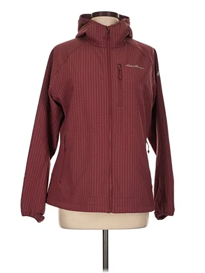 Pre-owned Eddie Bauer Jacket In Burgundy