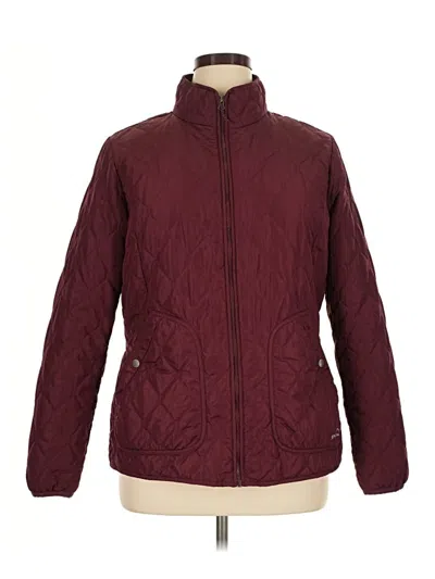 Pre-owned Eddie Bauer Jacket In Burgundy