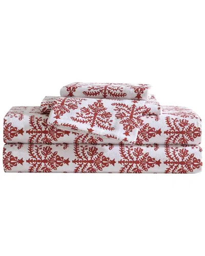 EDDIE BAUER EDDIE BAUER JOLLY TREES COTTON FLANNEL SHEET SET