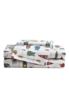 Eddie Bauer Kayak Adventure Twin Cotton Percale Sheet Set In Red