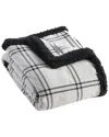 Eddie Bauer Kettle Falls Plaid Grey Throw Blanket In Grey