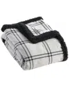 Eddie Bauer Kettle Falls Plaid Grey Throw Blanket In Black