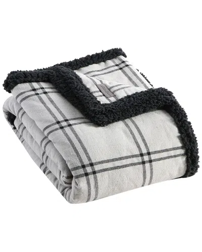 EDDIE BAUER EDDIE BAUER KETTLE FALLS PLAID GREY THROW BLANKET