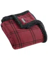 Eddie Bauer Kettle Falls Plaid Red Throw Blanket In Red Clay