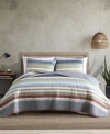 Eddie Bauer Salmon Ladder Stripe Quilt Collection In Red,gray