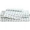 Eddie Bauer Laurel Leaves Cotton Sheet Set In White/green