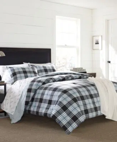 Eddie Bauer Lewis Plaid Atlantic Duvet Cover Sets In Navy