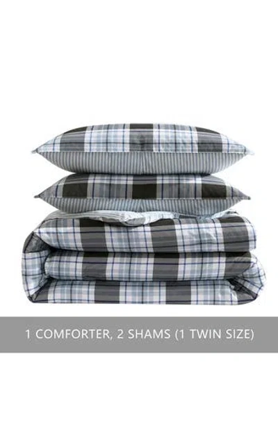 Eddie Bauer Lewis Plaid Comforter And Sham Set In Gray