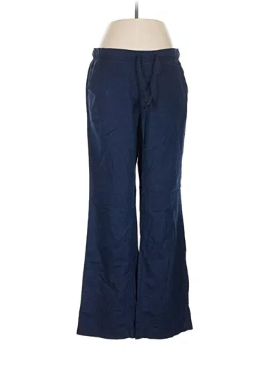 Pre-owned Eddie Bauer Linen Pants In Blue