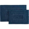 Eddie Bauer Logan Reversible Bath Mat Set In Dark Blue