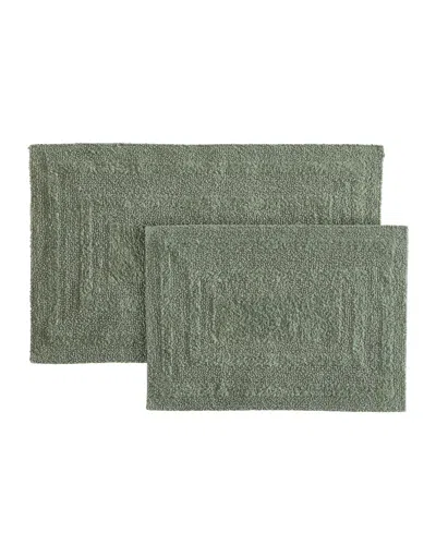 Eddie Bauer Logan Tufted Cotton 2-pc. Bath Rug Set In Green