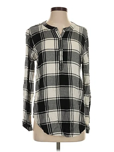 Pre-owned Eddie Bauer Long Sleeve Blouse In Black