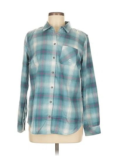 Pre-owned Eddie Bauer Long Sleeve Blouse In Blue