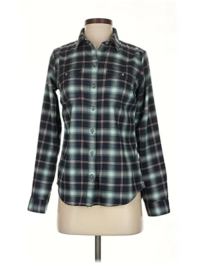 Pre-owned Eddie Bauer Long Sleeve Blouse In Blue