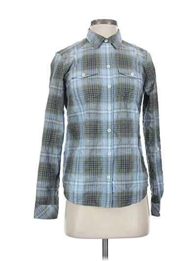 Pre-owned Eddie Bauer Long Sleeve Blouse In Blue