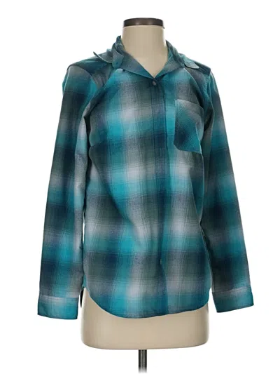 Pre-owned Eddie Bauer Long Sleeve Blouse In Blue