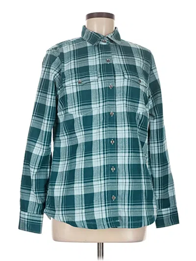 Pre-owned Eddie Bauer Long Sleeve Blouse In Blue