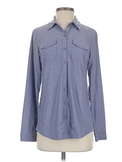Pre-owned Eddie Bauer Long Sleeve Blouse In Blue